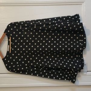 Le Lis polka dot tunic blouse M